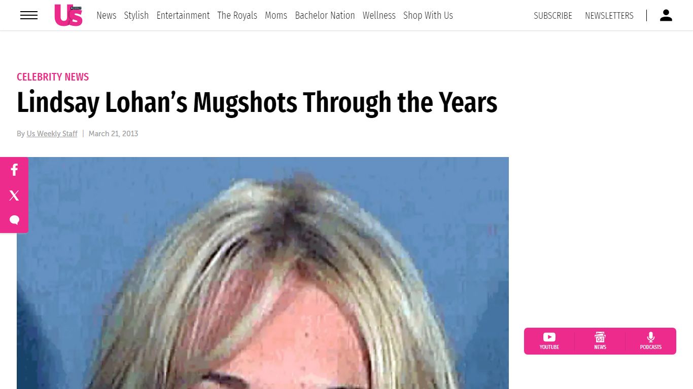 Lindsay Lohan's Mugshots Through the Years - Us Weekly