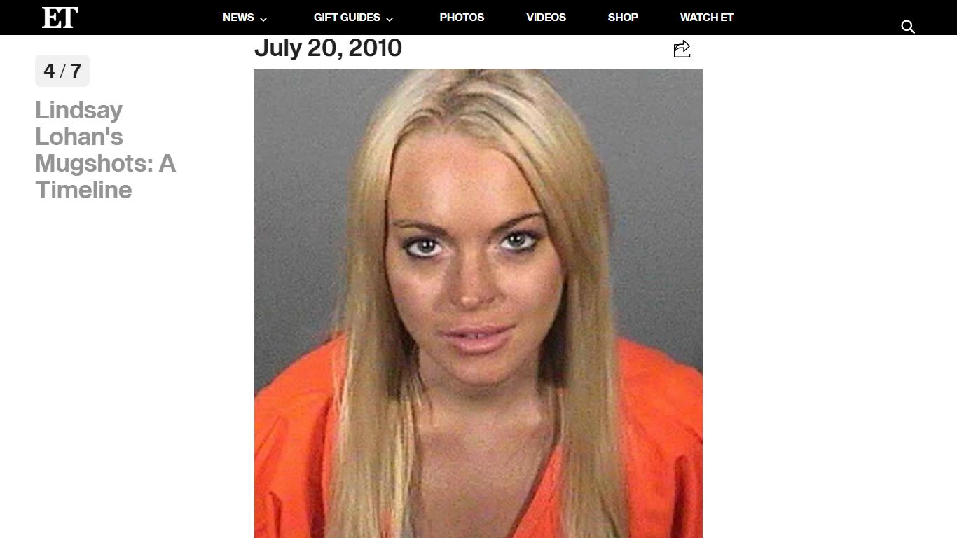 Lindsay Lohan's Mugshots: A Timeline | Entertainment Tonight