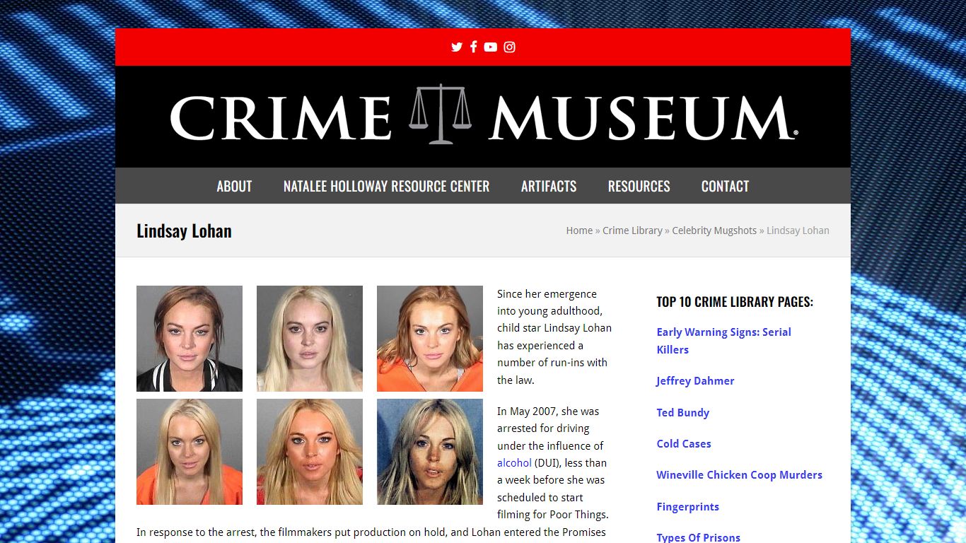 Lindsay Lohan - Crime Museum